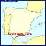 Spain costa del sol on the map